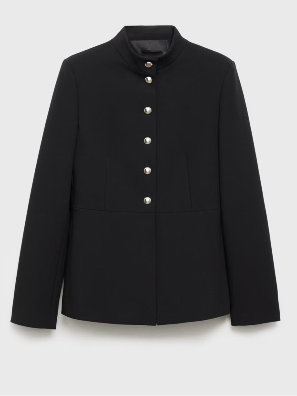 JACKET WITH JEWEL-BUTTON STRIP COLLAR